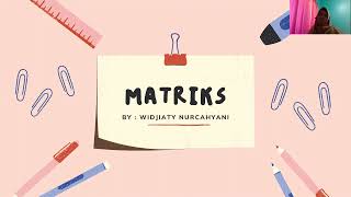 MATRIKS | PENGERTIAN, JENIS-JENIS MATRIKS