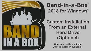 Band-in-a-Box® for Windows® - Custom Installation: Choose What You Want to Install (Option 4)