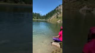 Meditation after hiking - Lake Liqenat, Kosovo
