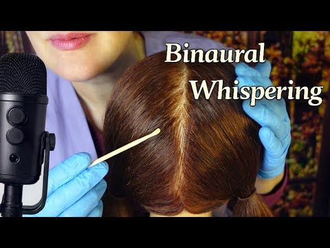 Closeup Scalp Check with Binaural Whispering