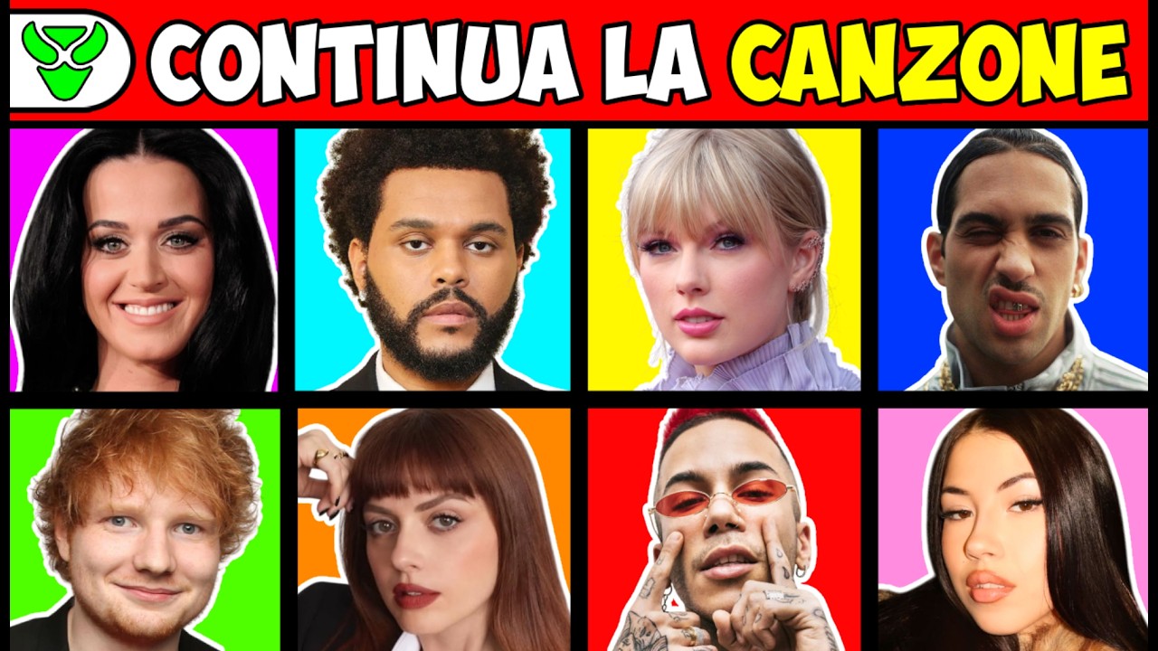 MEGA QUIZ -  CONTINUA LE CANZONI PIÙ FAMOSE DEL MONDO 🎶🎤  [QUIZ 2026]