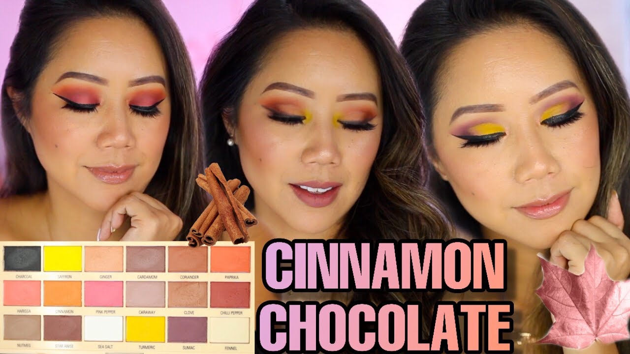 I HEART REVOLUTION CINNAMON CHOCOLATE SHADOW PALETTE (3 LOOKS!)CINNAMON CHOCOLATE I HEART REVOLUTION