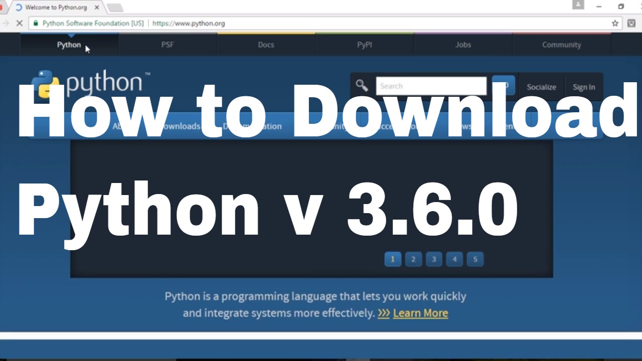 How to Download Python v 3.6.0 (On Windows Pc) - YouTube