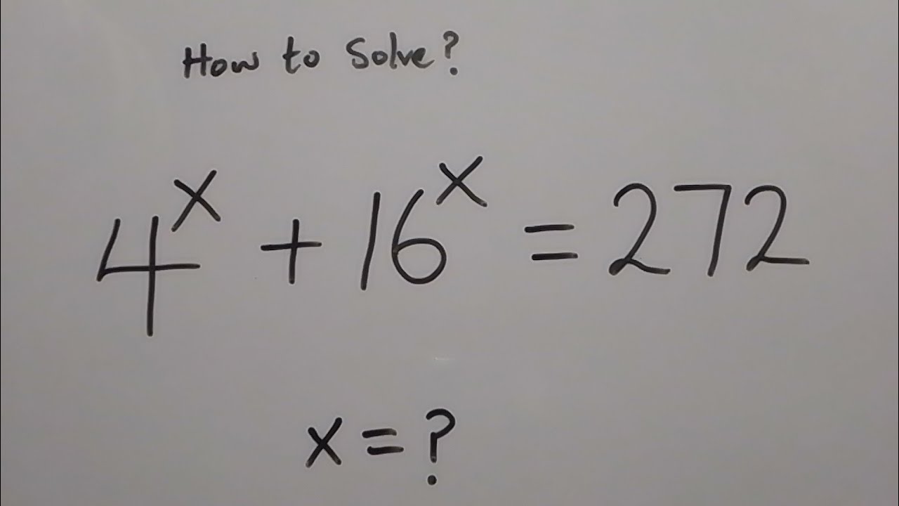 A Nice Math Olympiad Exponential Problem | You should be able to solve ...
