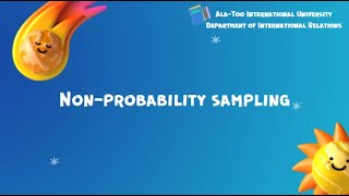 Non probability sampling