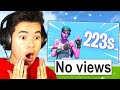 Reacting To Fortnite Videos With 0 VIEWS! (BEST PLAYER YET?)