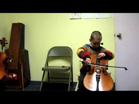 Var.A, cello, Thumb position 7 years old. Gasse School of Music, Forest Park, Il 60130