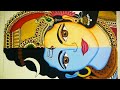Half lord Shiva half Maa Durga Drawing and painting