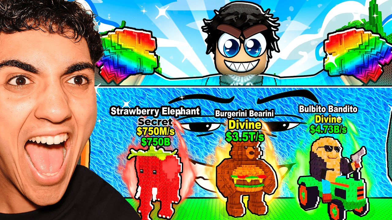 Using MAX LUCK In Escape Tsunami For Brainrots!