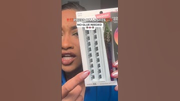 What the heck are PRESS ON, NO GLUE lashes⁉️👀