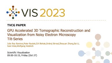 GPU Accelerated 3D Tomographic Reconstruction and Visualization from Noisy Electron Microscopy Tilt