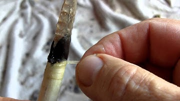 311 - Nodena Arrowhead Flintknapping Part 3/3 Hafting