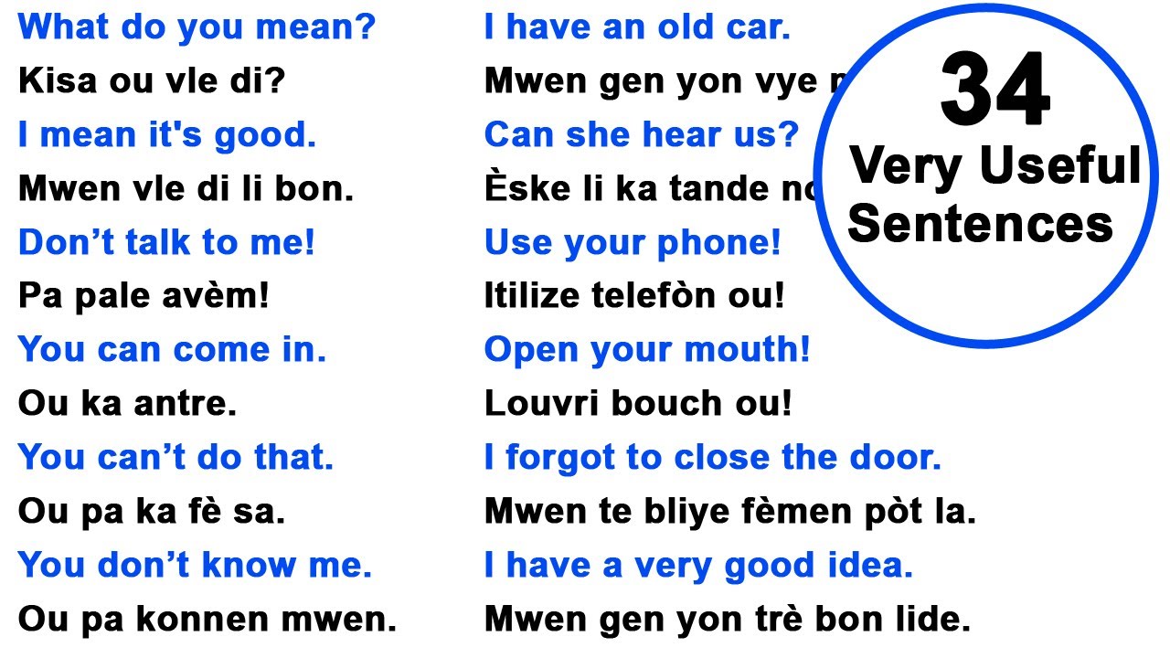 Aprann Pale Anglè Menmjan ak Yon Ameriken ak Fraz sa yo 34 Very