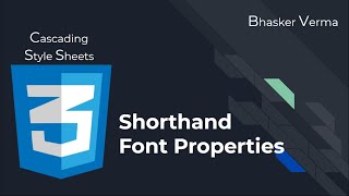 CSS Tutorial for beginners in Hindi #34| Font Properties Shorthand