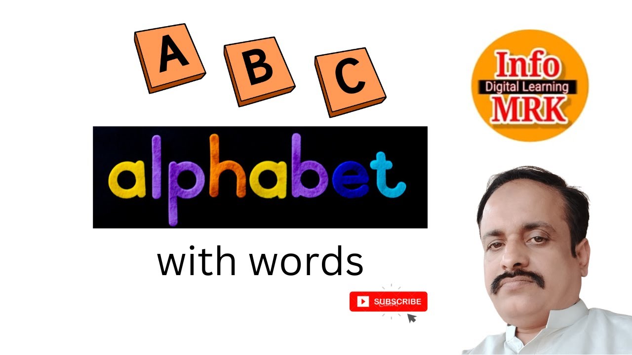 A B C with words A to Z 