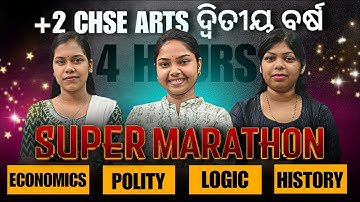 🔥 Odisha +2 ARTS Marathon 2025 | One Stop Revision | History, Polity, Economics & logic #class12