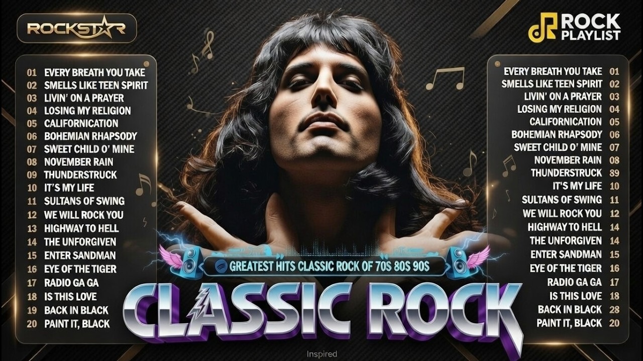 Greatest Classic Rock Hits of the 70s, 80s, and 90s ⚡ Top 100 Rock Classics Songs Playlist 🎸🔥