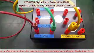 KYORITSU Digital Earth Tester KEW 4105A Repair & Calibration by Dynamics Circuit (S) Pte. Ltd.