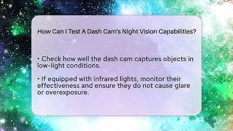 How Can I Test A Dash Cam