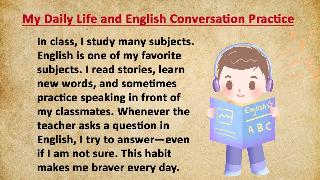 Моя повседневная жизнь и практика разговорного английского | Изучайте английский ежедневно | Гово...