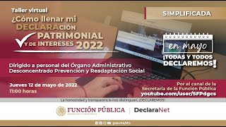 ¿Cómo llenar mi Declaración Patrimonial y de Intereses 2022  Simplificada