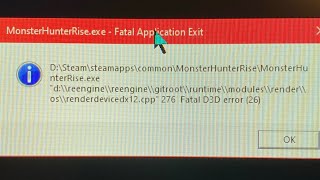 Monster Hunter Rise PC - Startup crash / Fatal D3D error (26) FIX! screenshot 4