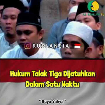 HUKUM TALAK TIGA DI JATUHKAN DALAM SATU WAKTU.#BUYA YAHYA.#