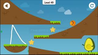 Where's My Avocado? Draw lines Level 49. 3 Stars Walkthrough screenshot 5