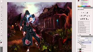 Tutorial Wallpaper Sasuke by Synkron screenshot 1
