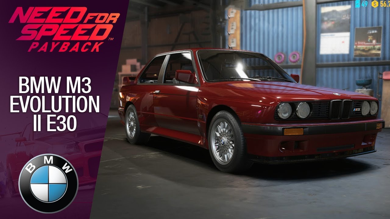 Need for Speed Payback (DLC) BMW M3 Evolution II E30 - YouTube