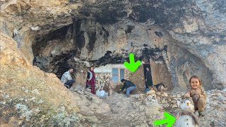 Een berggrot verbouwen tot een warm en veilig huis voor een zwangere vrouw.