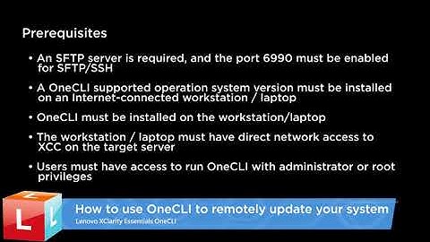 How to use Lenovo XClarity Essentials OneCLI to remotely update your system