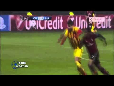AC Milan Vs Barcelona 1 : 1 Goals & Highlights At UEFA Champions League 22-10-2013