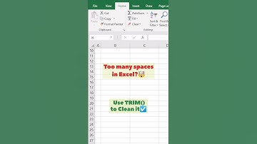 👉Clean Messy Excel Text in 1 Click! 🧼 | Use TRIM() Function #Shorts #exceltips #trending