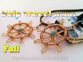 Copper wire ship wheel pendant with small stone - full version ( slow ) 331