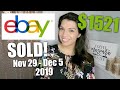 $1521 Sales on eBay! Nov 29 - Dec 5