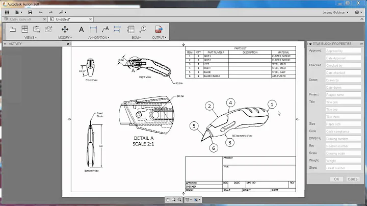 Fusion 360 Drawings Workspace: Basic Training Part 3 - Parts List, Balloons, and Annotation Settings