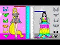 Paper Dolls Dress Up - Short People vs Tall People Mother and Daughter - Barbie Story