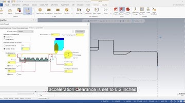 Mastercam 2018 Lathe Tutorial 5 - Thread Toolpath (Captioned)