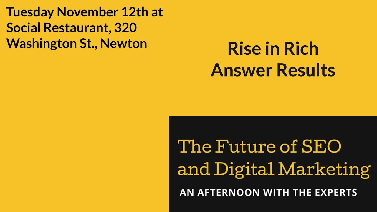 The Future of SEO and Digital Marketing - Rise in Rich Answer Results