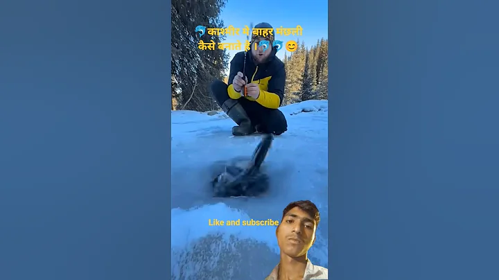 winter fishing😍 #survival #outdoorcooking #outdoors #fishing #fish #winter #food #nature