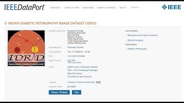 Directions to download IDRiD dataset from IEEE Dataport Repository