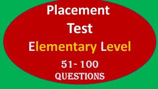 اختبار تحديد مستوى في اللغة الإنجليزية | Placement test in English