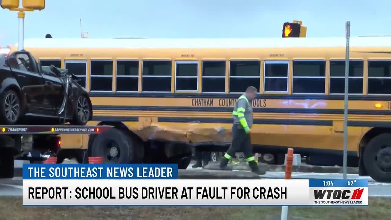 School bus driver deemed at fault after Monday morning crash, Pooler PD confirms