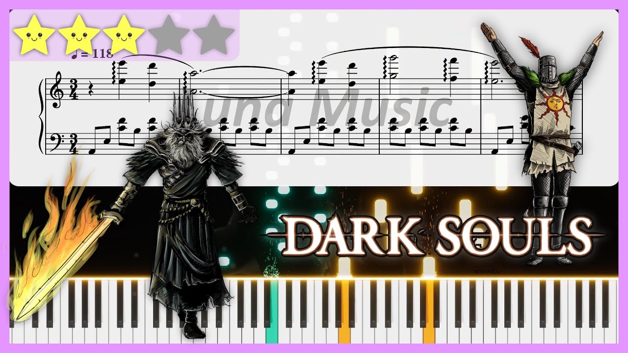 Dark Souls - Gwyn, Lord of Cinder 🔥 │ Piano Sheet ⭐⭐⭐☆☆