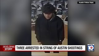 Trio accused in a dozen shootings over the weekend in Austin