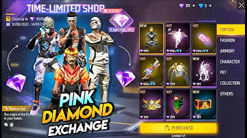 Pink Diamond Exchange Store 🤯🥳| pink diamond event return | free fire new event| ff new event
