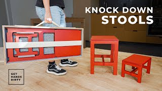 Space Saving Stools (Knock Down, Flat Pack Design) by GET HANDS DIRTY 74,602 views 7 months ago 20 minutes