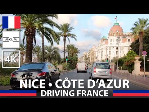 NICE, Côte d'Azur ?? Driving Tour  Mediterranean [Driving France] 4K