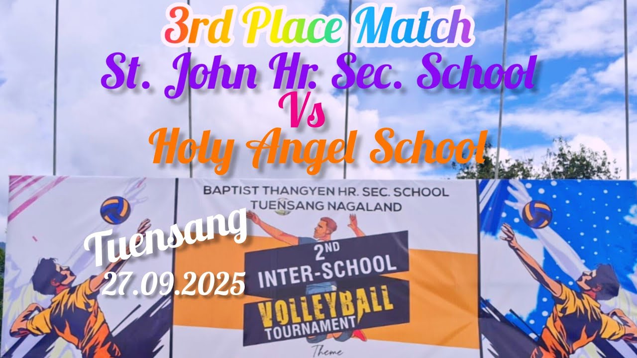 3rd place match, Inter School Volleyball Tournament.  BTHSS Ground~ 27.09.2025